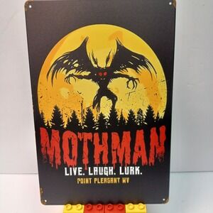 Fallout Mothman Point Pleasent Game‎ Poster Tin Metal Sign Wall Decor 8x12